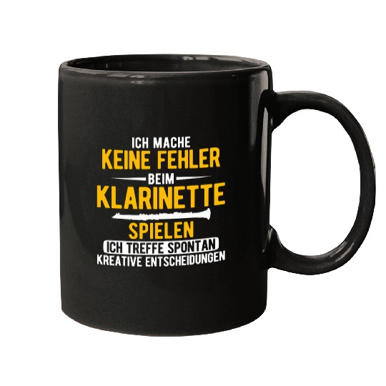 Funny Clarinet Spontan Creative Decisions Music Clarinet Mugs