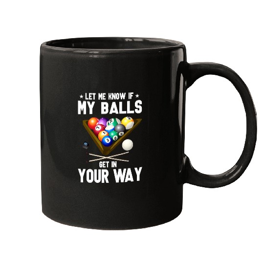Sport Billiard Design For Men Women Billiard Pool Player 6 Mugs