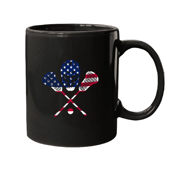 Sport Lacrosse Gift Patriotic Field Lacrosse Box Lacrosse for a Lacrosse Player Mugs