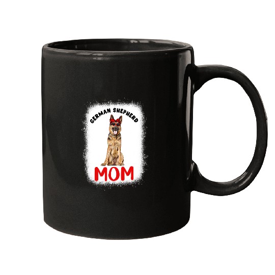 German Shepherd Pet Mom Mama Owner Bleached Women GSD GSD Lover Mugs