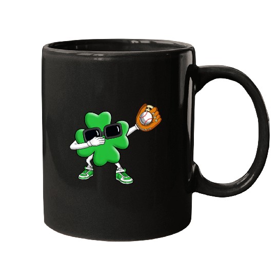 Sport Baseball Boy Saint Patricks Day Baseball Pitcher Batter Catcher Mugs