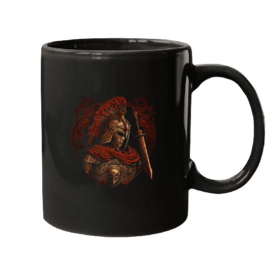 Gladiator Helmet Leonidas Sparta Greek Warrior Spartan Mugs
