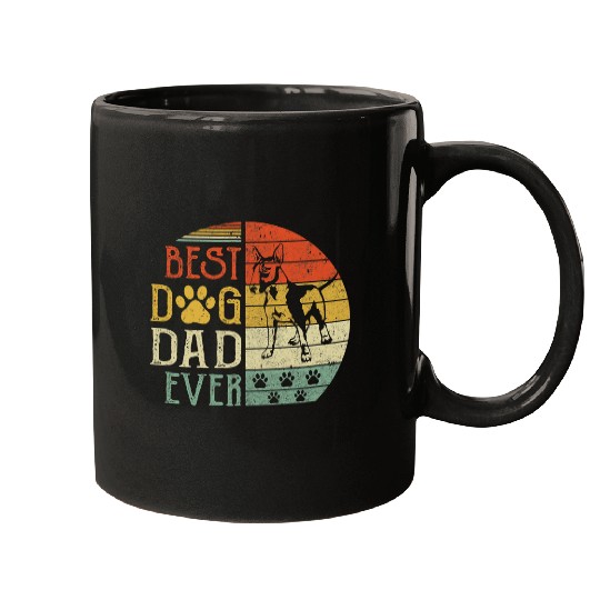 Bull Terrier Pet bests Dog Dad Ever Vintage FatherS Day Retro Mugs