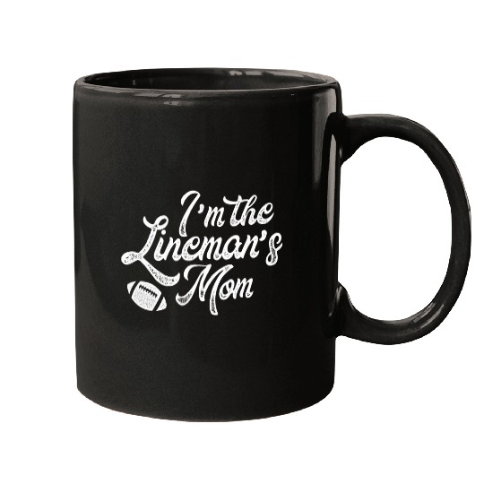 Sport American Football Im the Linemans Mom High School Football Lineman Mom Mugs