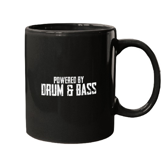 Funny Drummer Powered by Drum And Bass Music dnb Mugs