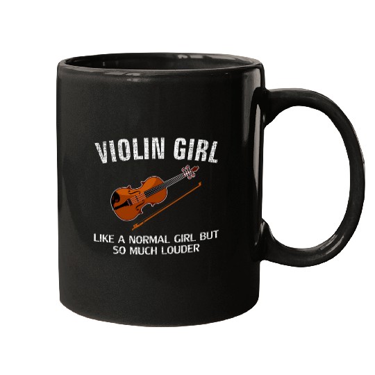 Funny Violin Girl Louder So Much Louder Funny Music Orchestra Mugs