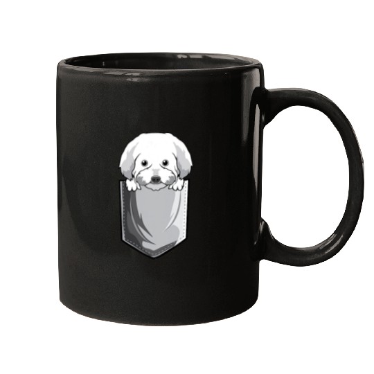 Bichon Pet Frise Funny Bichon Frise Dog In Pocket Pet Owner Humor Cute Mugs
