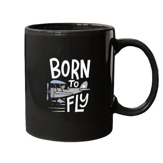 Pilot Bush Plane Aircraft Born To Fly Mugs