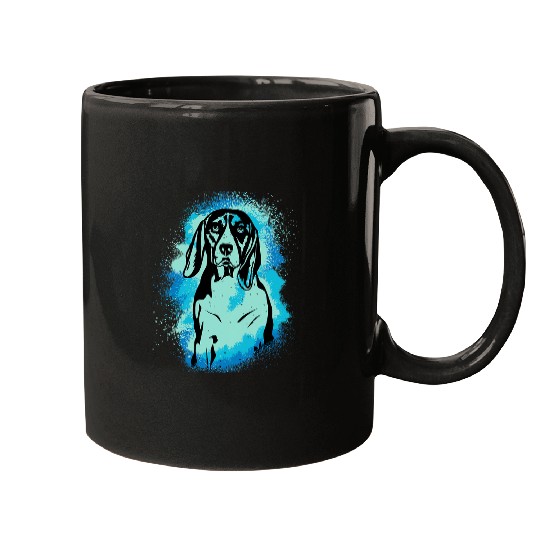 Beagle Pet Paint Blue Design Dog Mom Dad Mugs