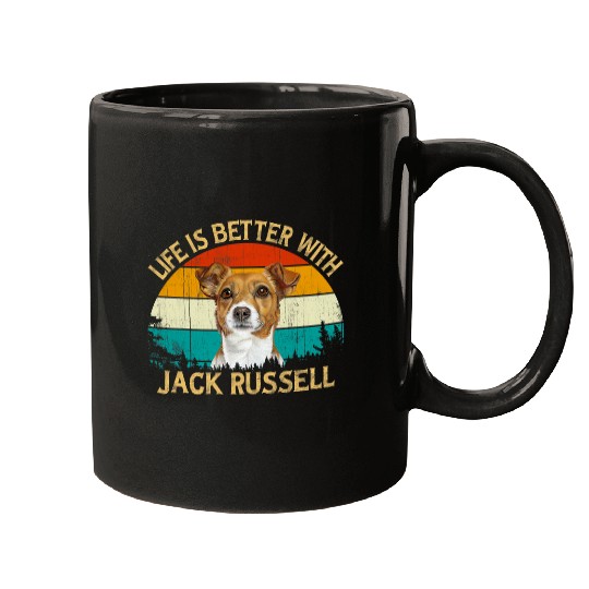 Jack Russell Pet vintages Retro Style Pet Dog Life is better with Jack Russel Mugs