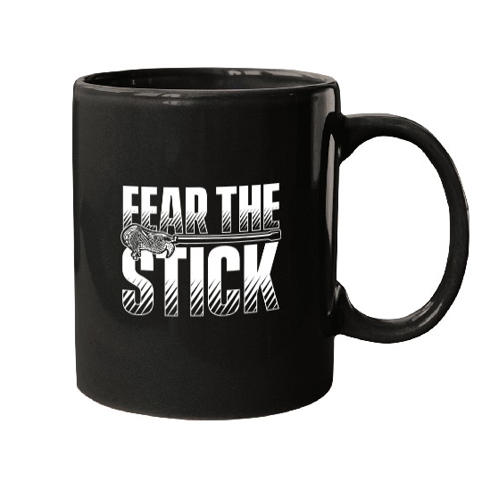 Sport Lacrosse Gift Fear The Stick Lax Legend Fan Mom Goalie Lacrosse Mugs