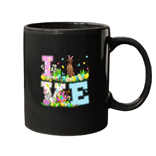 Coonhound Pet Easter Egg Hunt Funny Love Coonhound Easter Mugs
