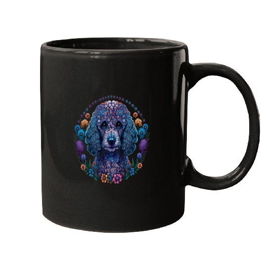 Poodle Pet Trainer Mandala Art Poodle 3 Mugs