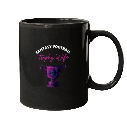 Sport American Football Womens Fantasy Football Trophy Wife Funny Draft Party Mugs