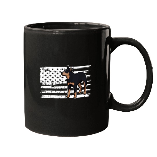 Australian Cattle Pet American Flag Red Blue Heeler Gift Australian Cattle Mugs