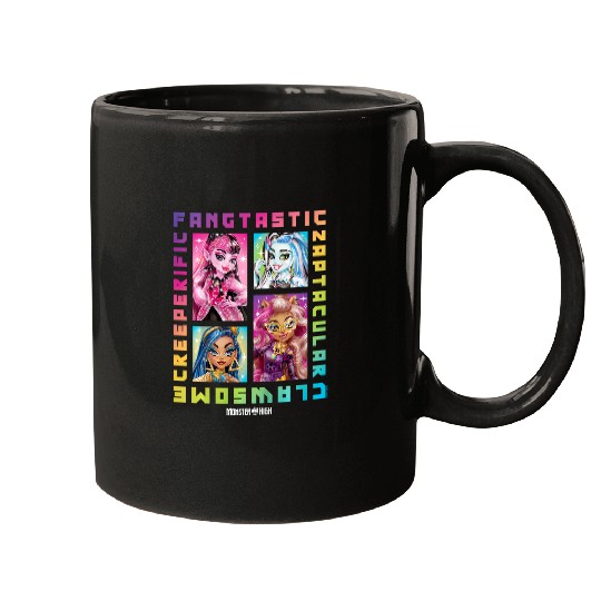 Kids Monster High Student Rainbow Grid Mugs