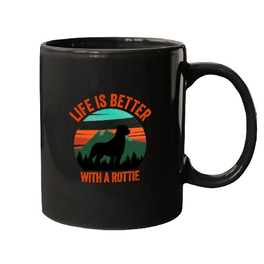 Rottweiler Pet Life Is Better With A Rottie vintages Mugs