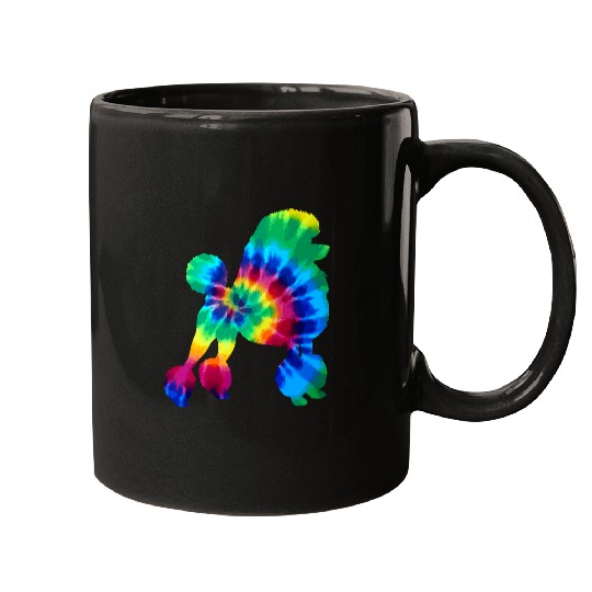Poodle Pet Tie Dye vintages Hippie Dog Mom Dad 212 Mugs