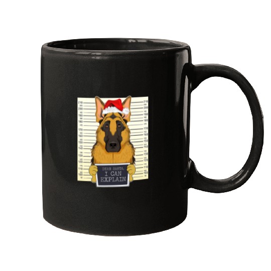 German Shepherd Pet Dear Santa I Can Explain Funny Christmas Mugs