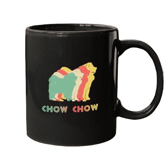 Chow Chow Pet Retro Chow Chow Mom Funny Dog Mom Vintage Mugs
