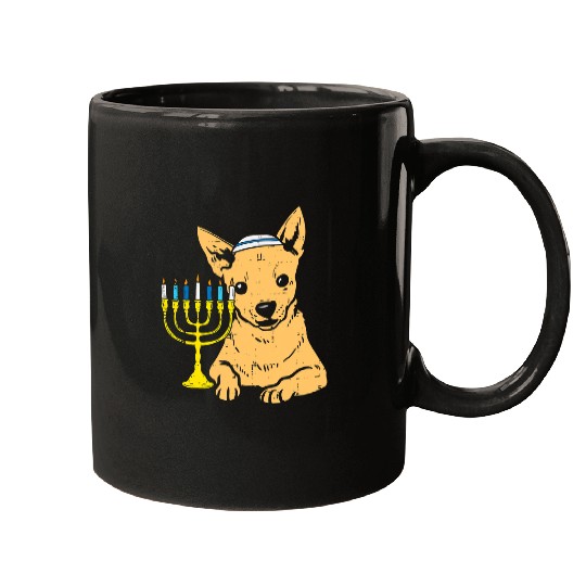 Chihuahua Pet Jewish Chihuahua Chiwawa Dog Hanukkah Pajamas Chanukah PJs 74 Mugs