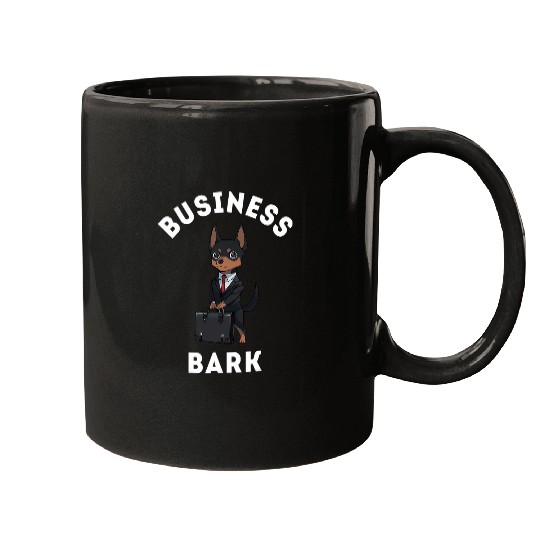 Miniature Pinscher Pet Business Bark Funny Dog Businessman Mugs