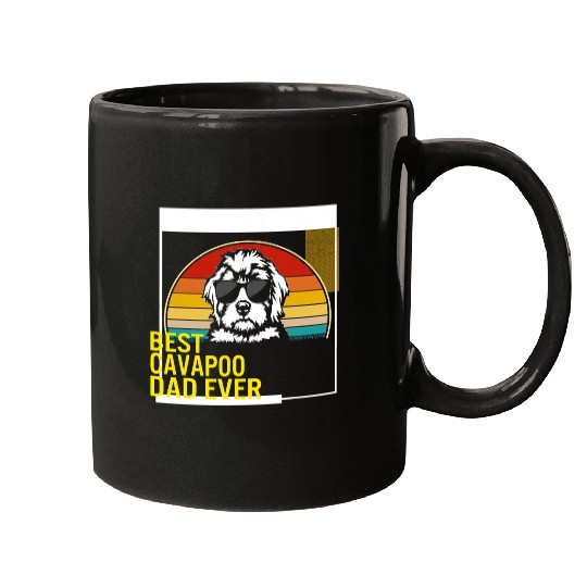 Cavapoo Pet bests Cavapoo Dad Ever Fathers Day Dog Dad Men Grandpa Mugs