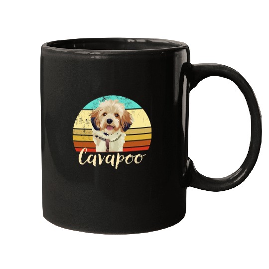 Cavapoo Pet Cute Cavapoo Dog Mom Dad Vintage Pet Owner Graphic 327 Mugs