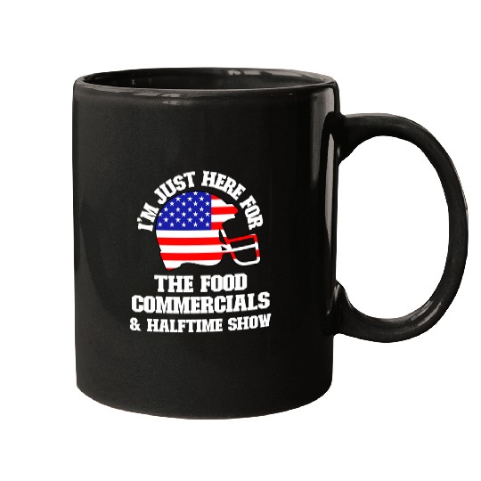 Sport American Football Just Here For Food Commercials Halftime Show USA Football Mugs
