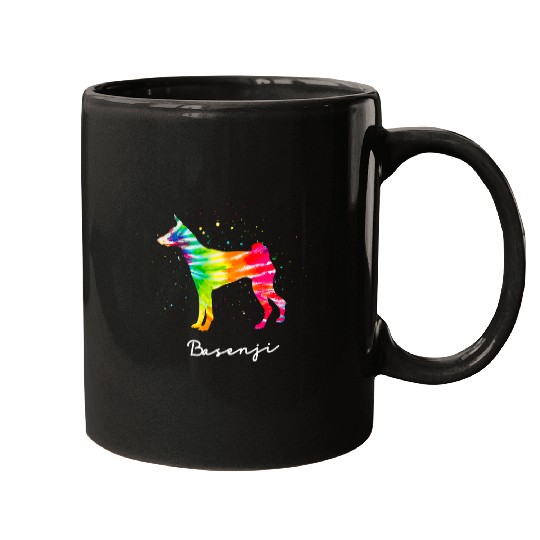 Basenji Pet Dog Basenji Colorful Basenji Dog Mom Gifts Basenji 3 Mugs