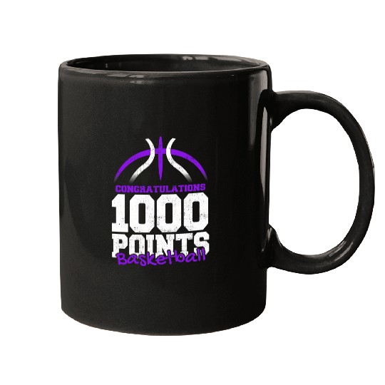 Sport Basketball 1000 Points Basketball Scorer High School Basketball Player 3 Mugs
