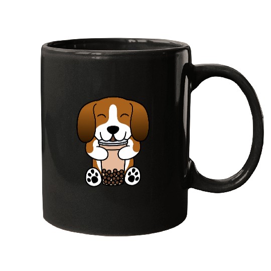 Basset Hound Pet Boba Bubble Milk Tea Mugs