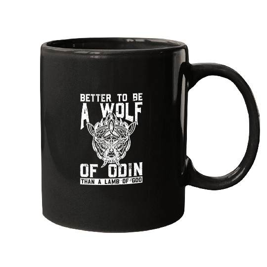 Coyote Mammal Better To Be A wolfs Of Odin Than A Lamb Of God Viking 8 Mugs