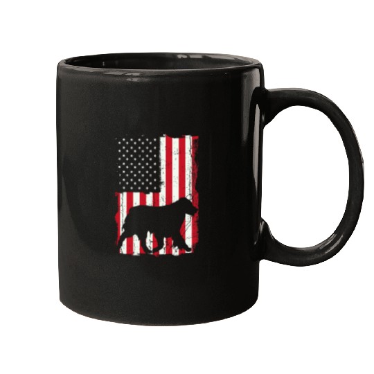 Australian Shepherd Pet American Flag Australian Shepherd Gift Patriotic Aussie Mugs