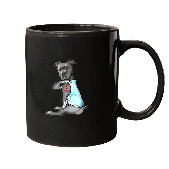 Pitbull Pet Tattoo Love Grandma 3 Mugs