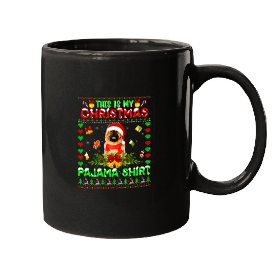 Chow Chow Pet This Is My Christmas Pajama Chow Chow Santa Hat Ugly Sweater Mugs