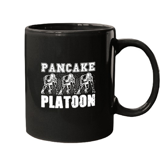 Sport American Football Lineman Pancake Platoon Player Support Mugs