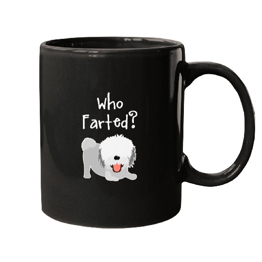 Bearded Collie Pet funny dog lover gift idea who farted Mugs