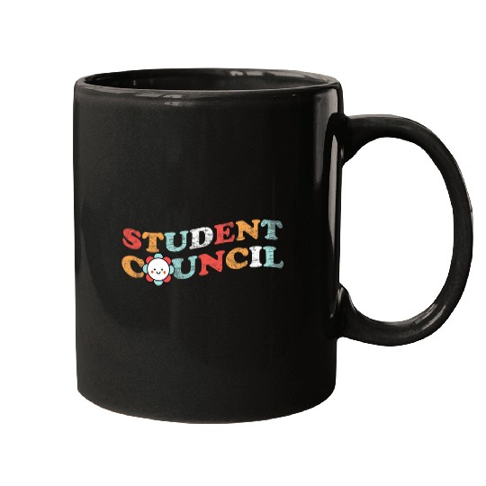 Student Council Groovy World Student Day Men Women Kids 1 Mugs