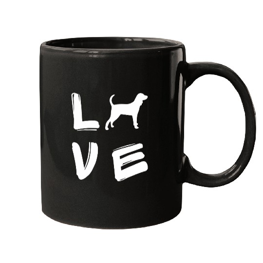 Coonhound Pet Love Black and Tan Mugs