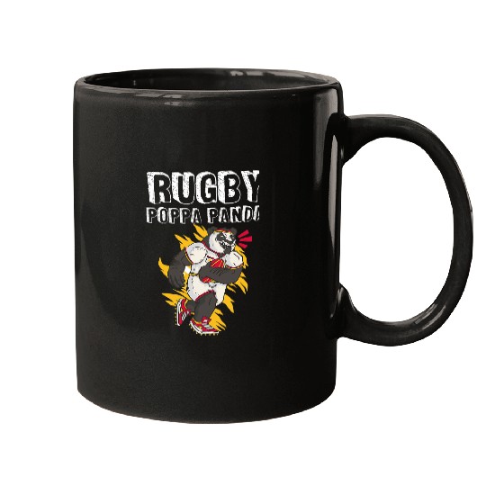 Sport Rugby Fathers Day Rugby Playing Kids 3 Mugs
