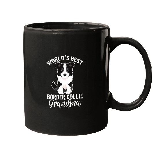 Border Collie Pet Worlds bests Border Collie Grandma Dog Granddog Mugs