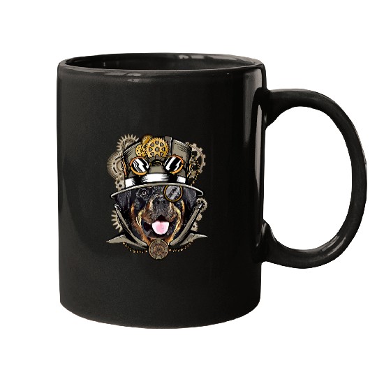 Rottweiler Pet Medieval Victorian Gothic Steampunk Mugs