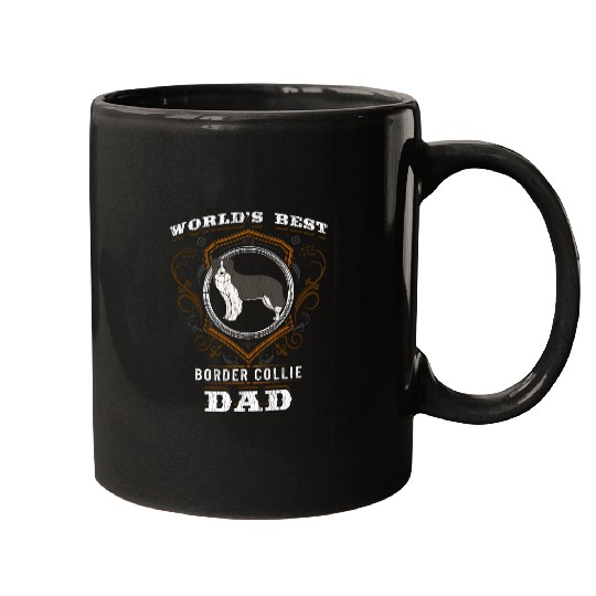 Border Collie Pet Mens Worlds bests Border Collie Dad Dog Breed Owner Mugs