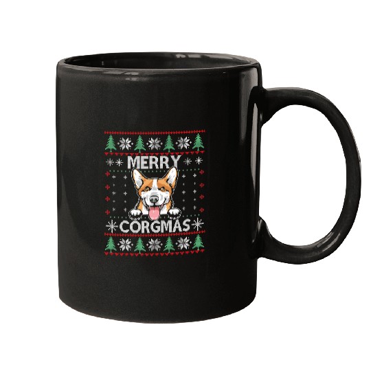 Corgi Pet Dog Merry Corgmas Corgi Christmas Ugly Sweater Welsh Corgi 21 Mugs