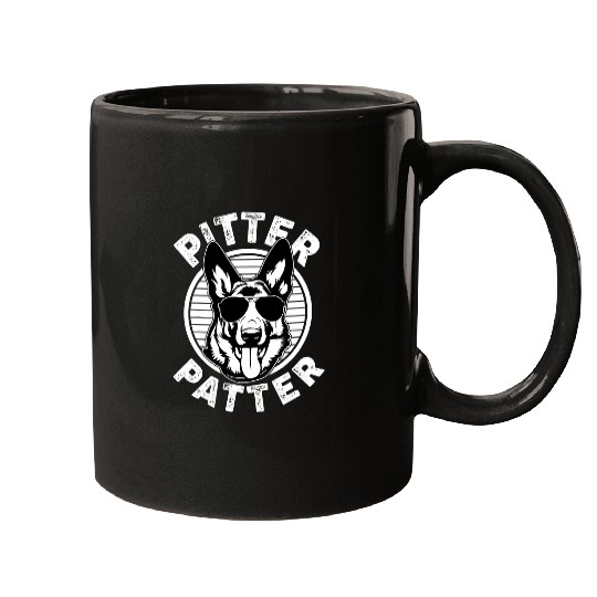 German Shepherd Pet Funny Pitter Patter Dog German Shepherd Dog Rescue Woof Mugs
