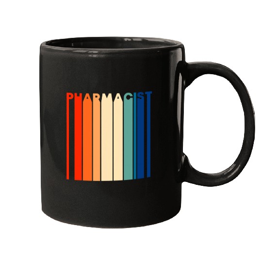Pharmacist vintages Retro Colors Stripes 60s 70s 80s Classic Mugs