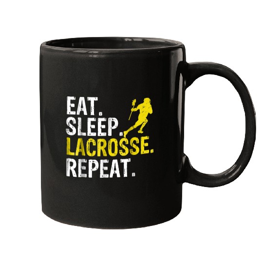 Sport Lacrosse Eat Sleep Lacrosse Repeat Sports Team Game Mugs