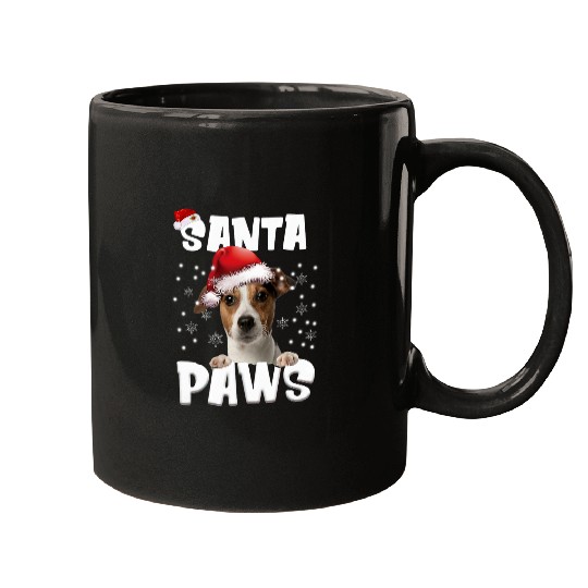 Jack Russell Pet Terrier Christmas Lights Tree Mugs