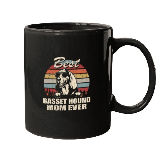 Basset Hound Pet bests Basset Hound Mom Ever Vintage Retro Dog Mom Mugs